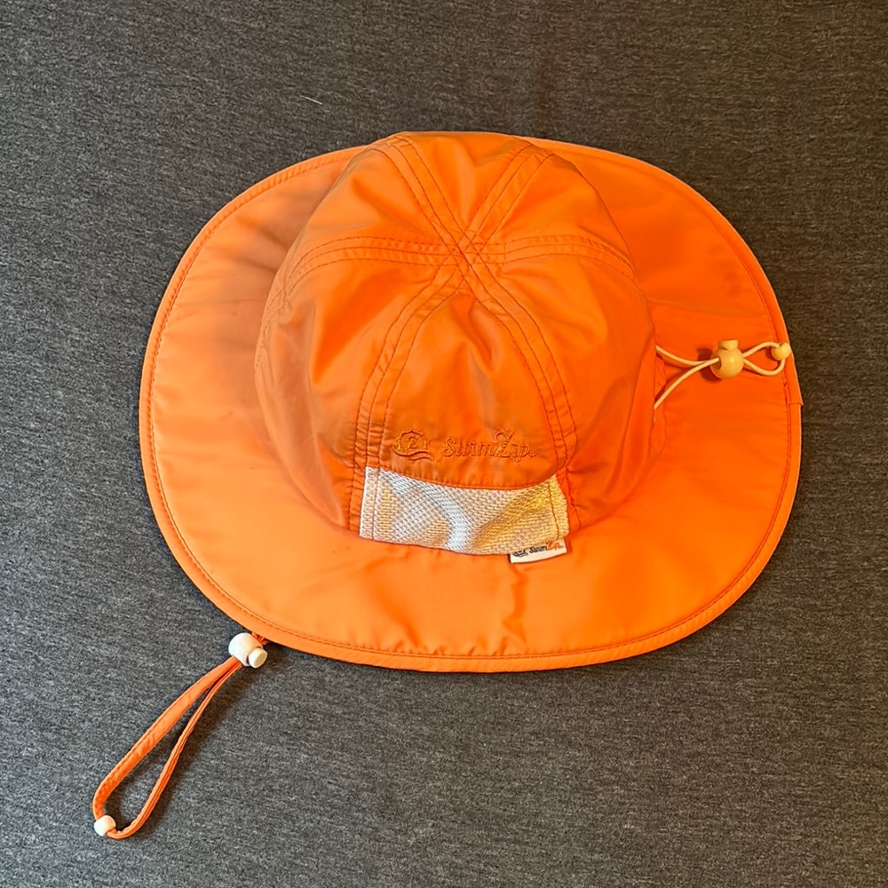 SwimZip Vibrant Orange Baby Outdoor Hat Size 6-24 Months